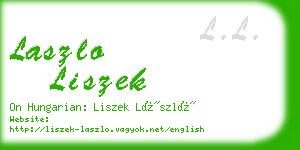 laszlo liszek business card